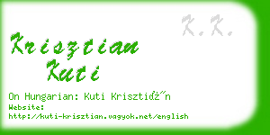 krisztian kuti business card